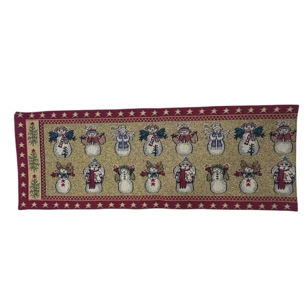 Vintage Christmas Tapestry Table Runner 72